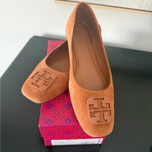 Tory Burch Georgia Ballet Silk Suede Flats